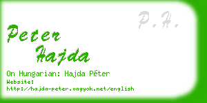 peter hajda business card